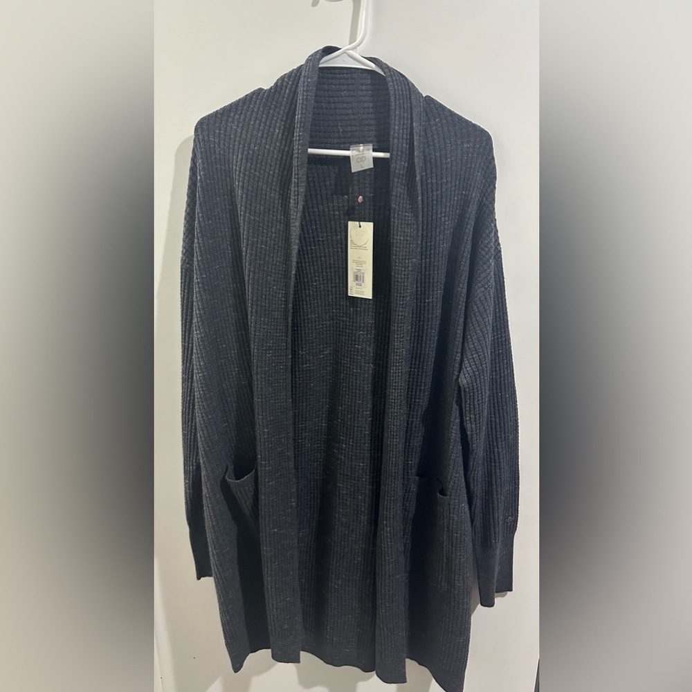 NWT Calia Waffle Duster Charcoal Heather Large